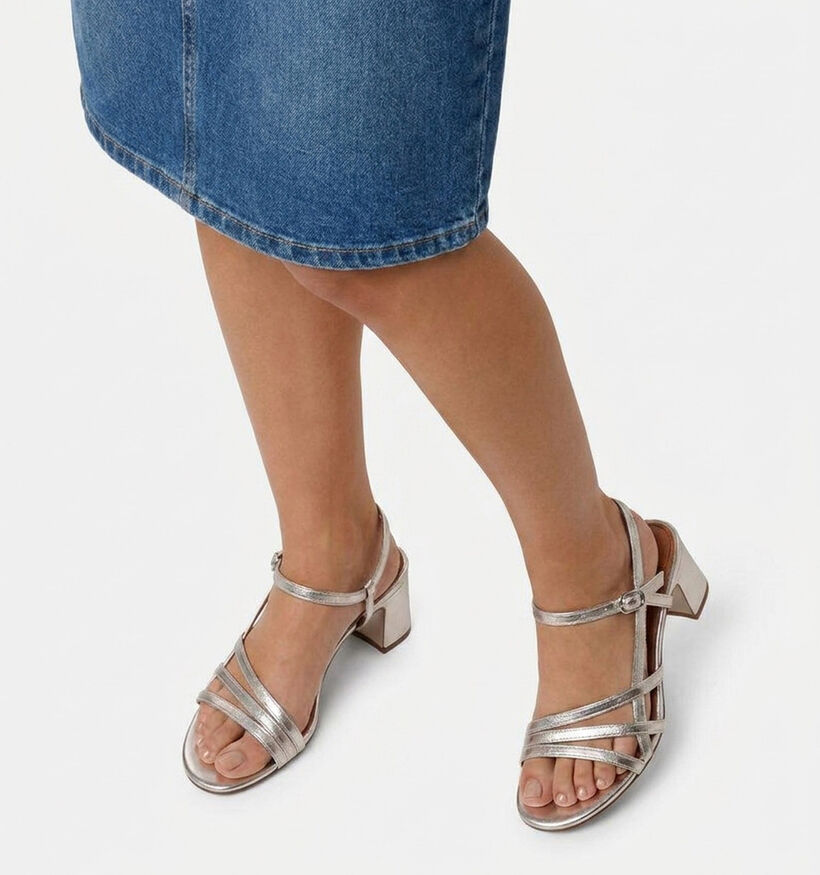 Tamaris Platinum Sandales &agrave; talons en Argent pour femmes (371761)