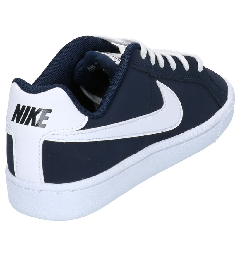 Nike Court Royale Baskets en Bleu en cuir (254052)