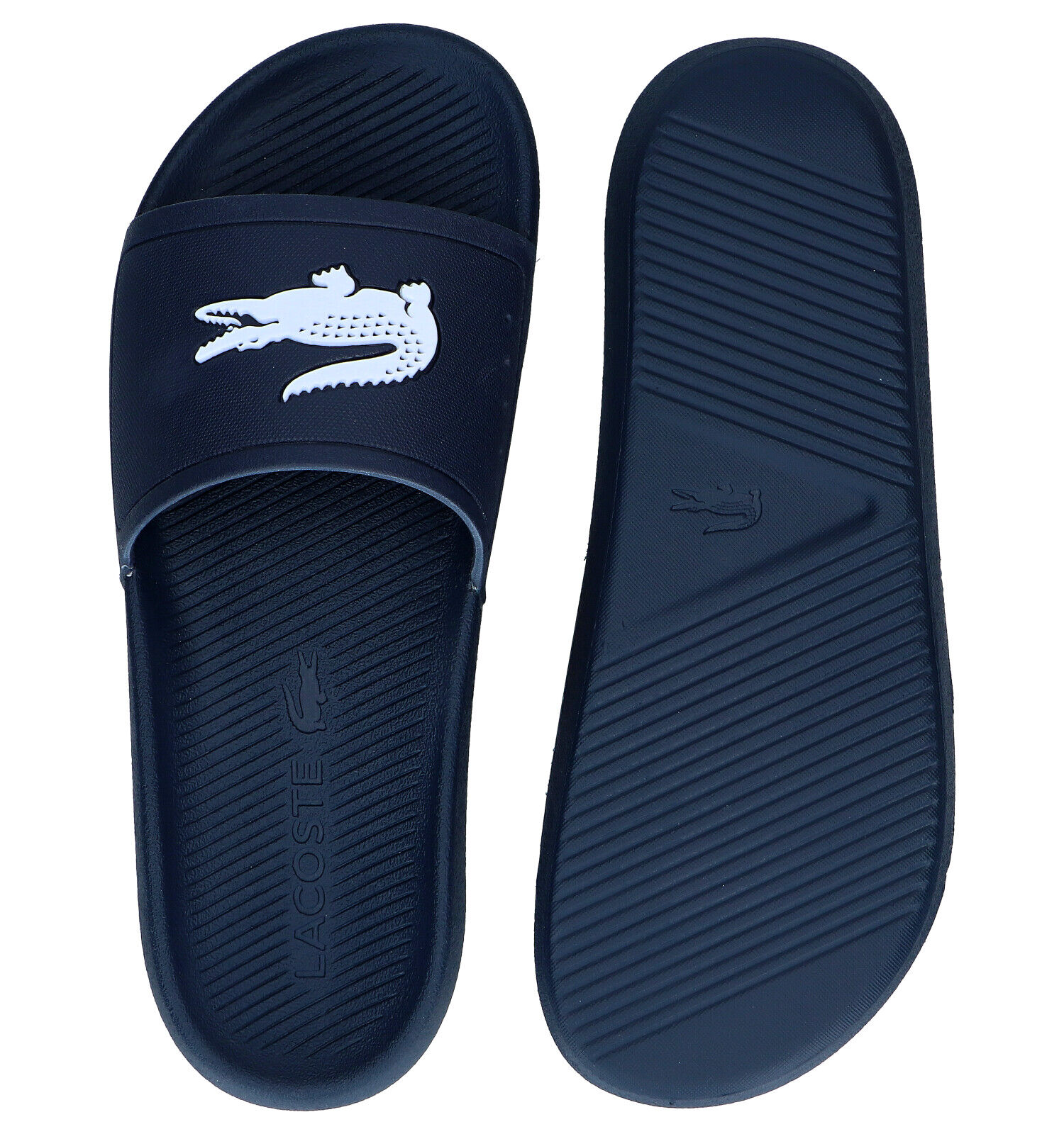 Lacoste Croco Slide Nu pieds en Bleu Hommes Nu pieds en ligne sur TORFS.BE