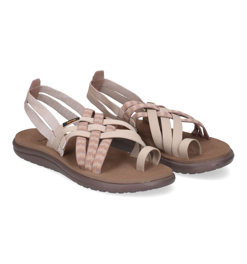 Teva Voya Strappy Sandales en Écru pour femmes (338820)