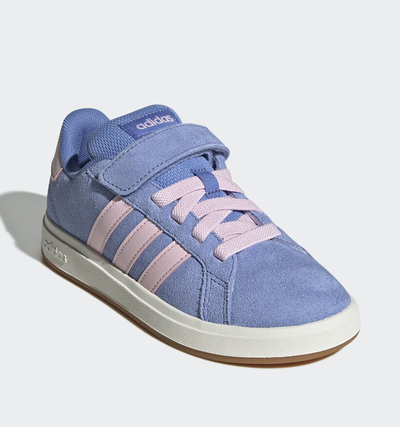adidas Grand Court 00s Blauwe/Roze Sneakers adidas Grand Court 00s Blauwe/Roze Sneakers voor meisjes (365401) - geschikt voor steunzolen