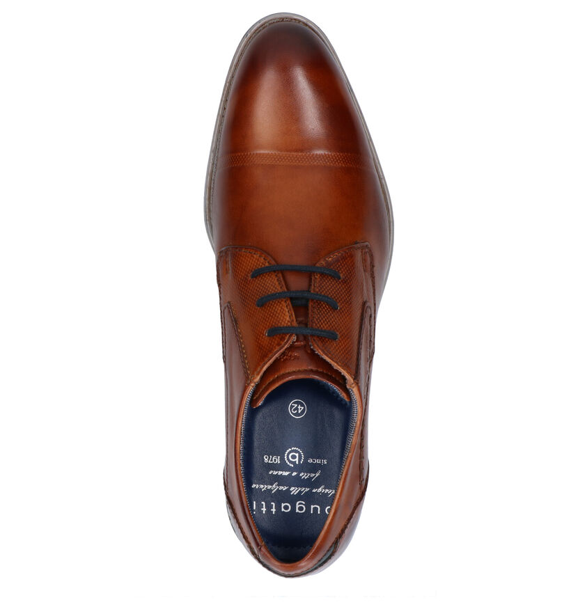 Bugatti Chaussures habillées en Cognac en cuir (266008)