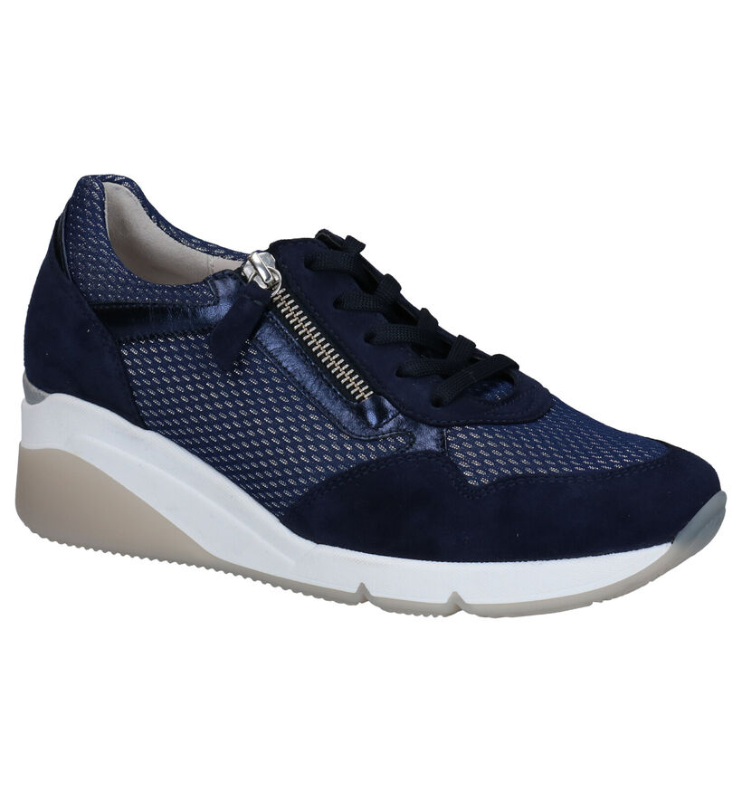 Gabor OptiFit Chaussures à lacets en Bleu en daim (271691)