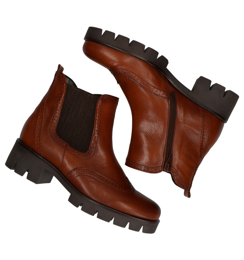 Gabor Best Fitting Cognac Boots in leer (282375)