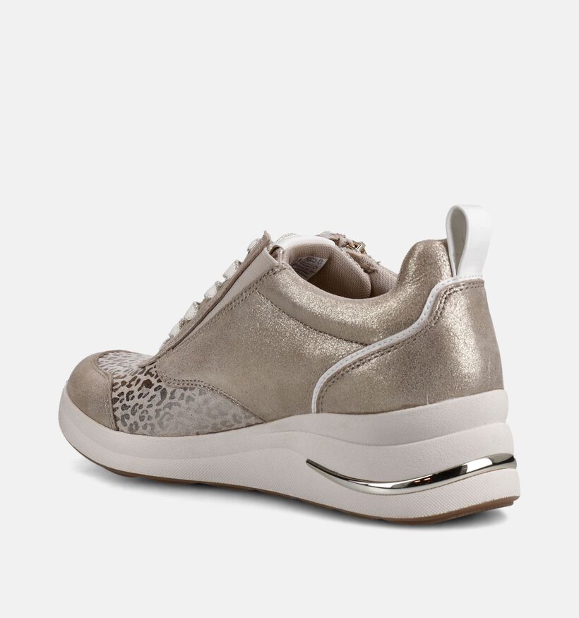 Tamaris Comfort Beige Sneakers met Sleehak voor dames (367820) - geschikt voor steunzolen