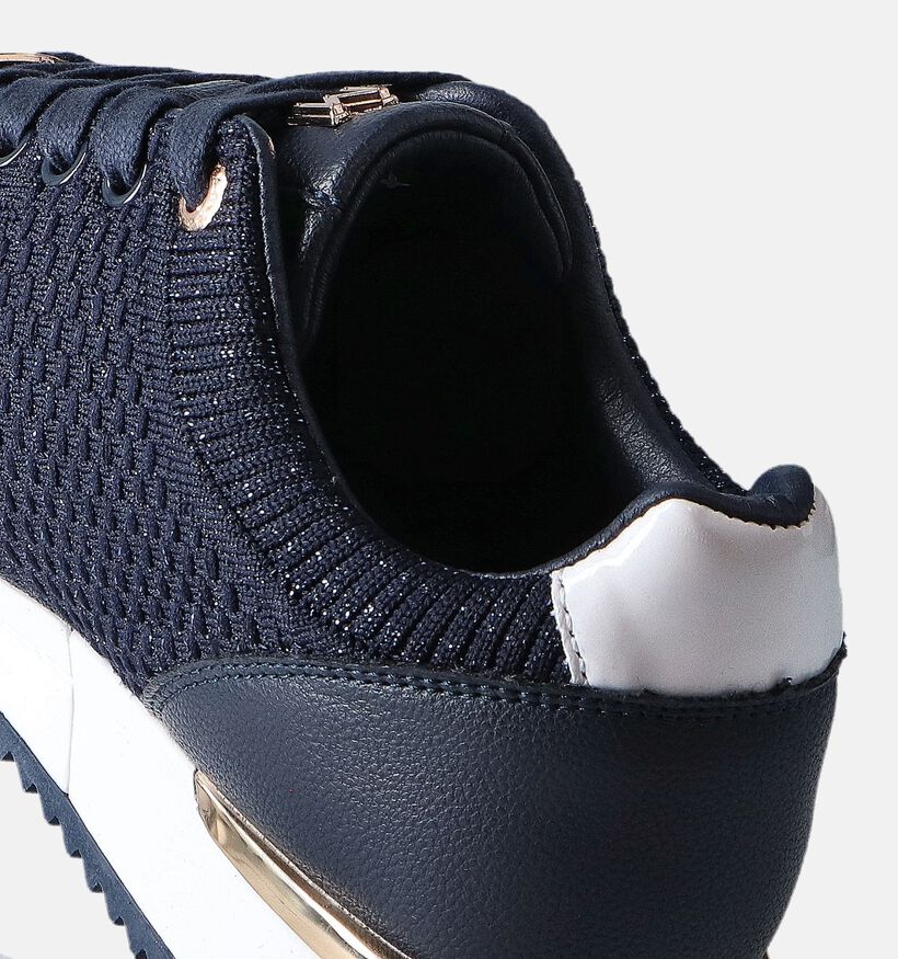 Mexx Gitte Glitter Ellen Blauwe Sneakers voor dames (353416) - geschikt voor steunzolen