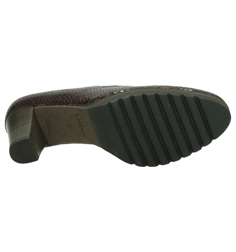 Gabor Optifit Bordeaux Pump met Slangenprint in leer (184831)