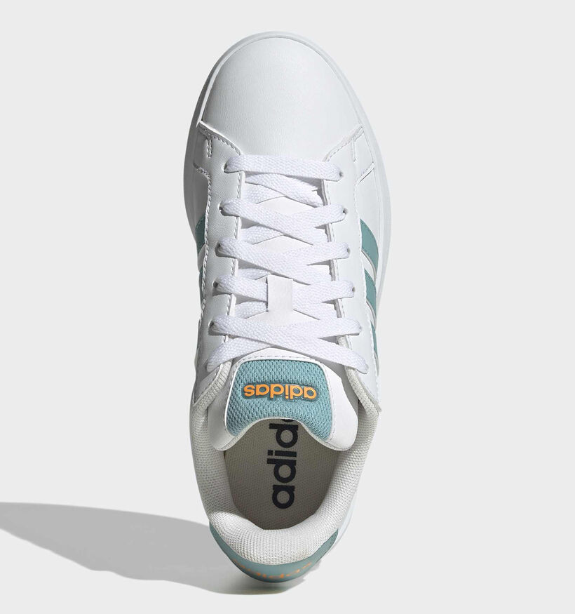 adidas Grand Court 3.0 Witte/Munt Sneakers voor jongens (375464)