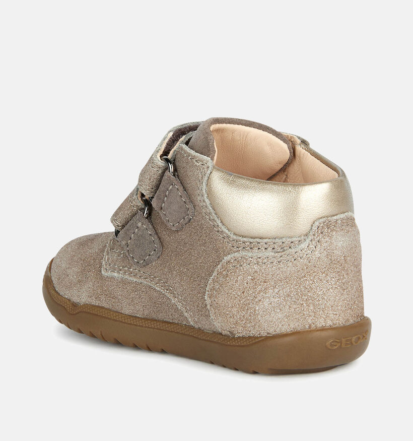 Geox Macchia Shiny Gouden Velcroschoenen voor meisjes (361903) - geschikt voor steunzolen