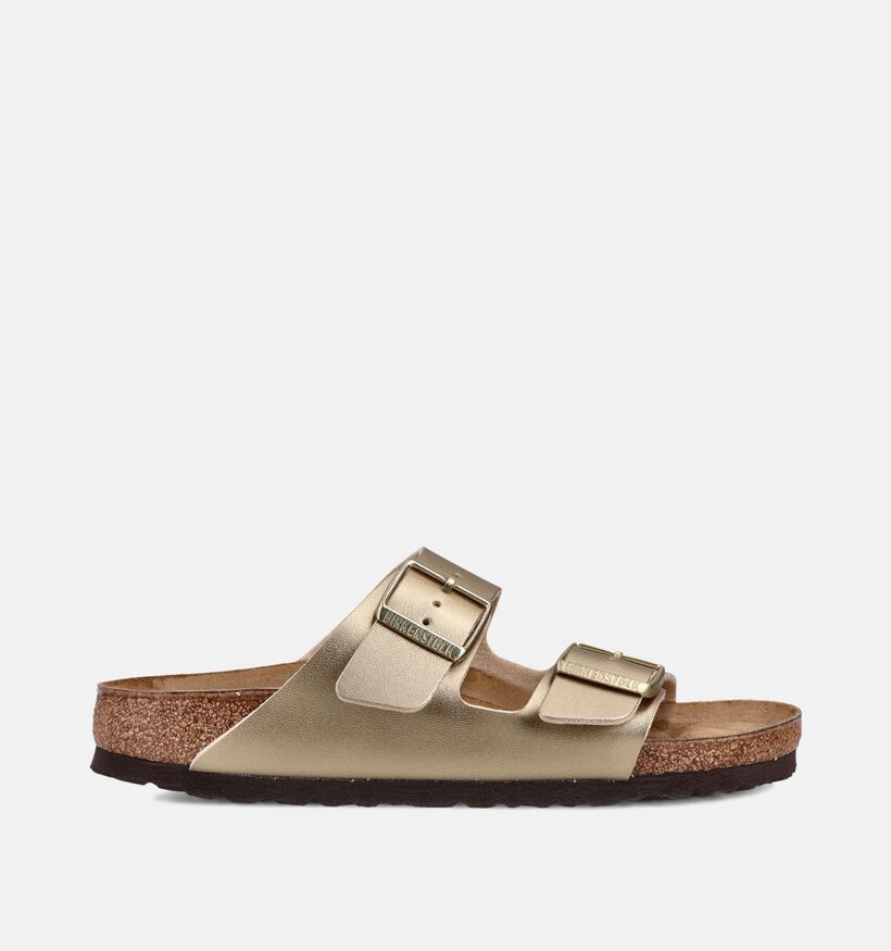 Birkenstock Arizona Birko-Flor Narrow Gouden Slippers voor dames (369520)