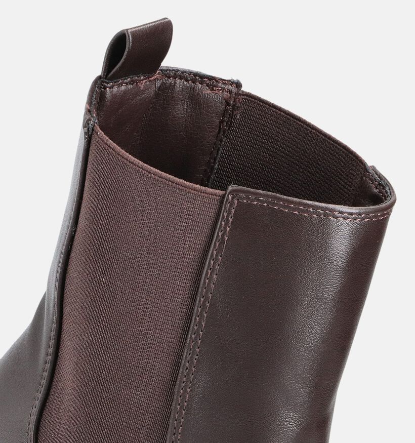 PS Poelman Donkerbruine Enkellaarzen voor dames (373797)