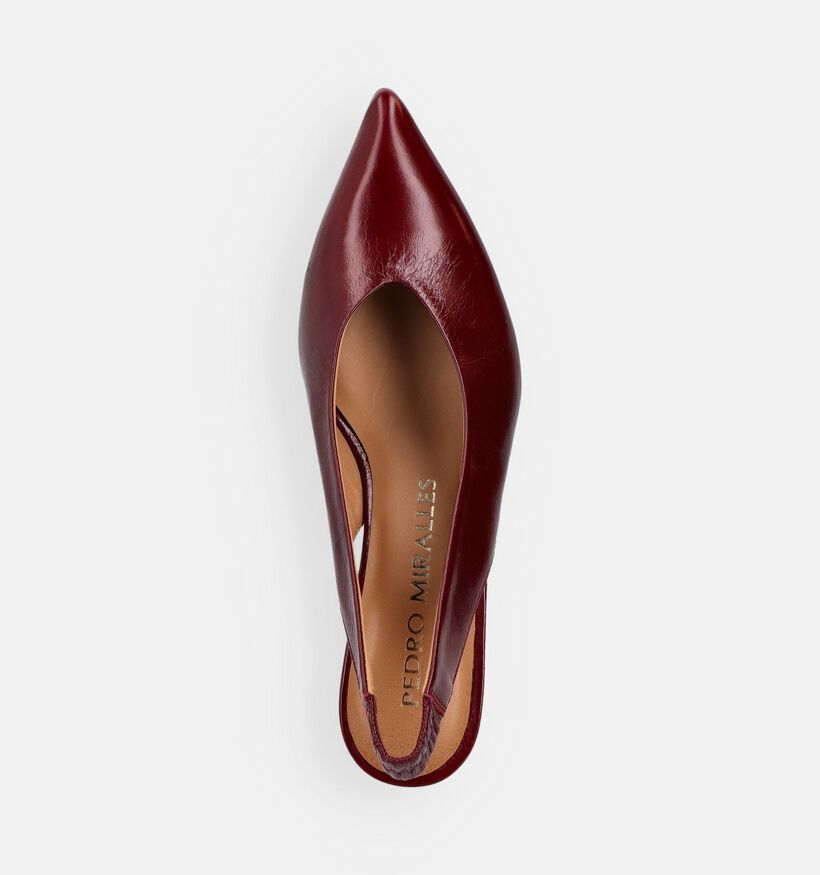 Pedro Miralles Escarpins slingback en Bordeaux pour femmes (373641)