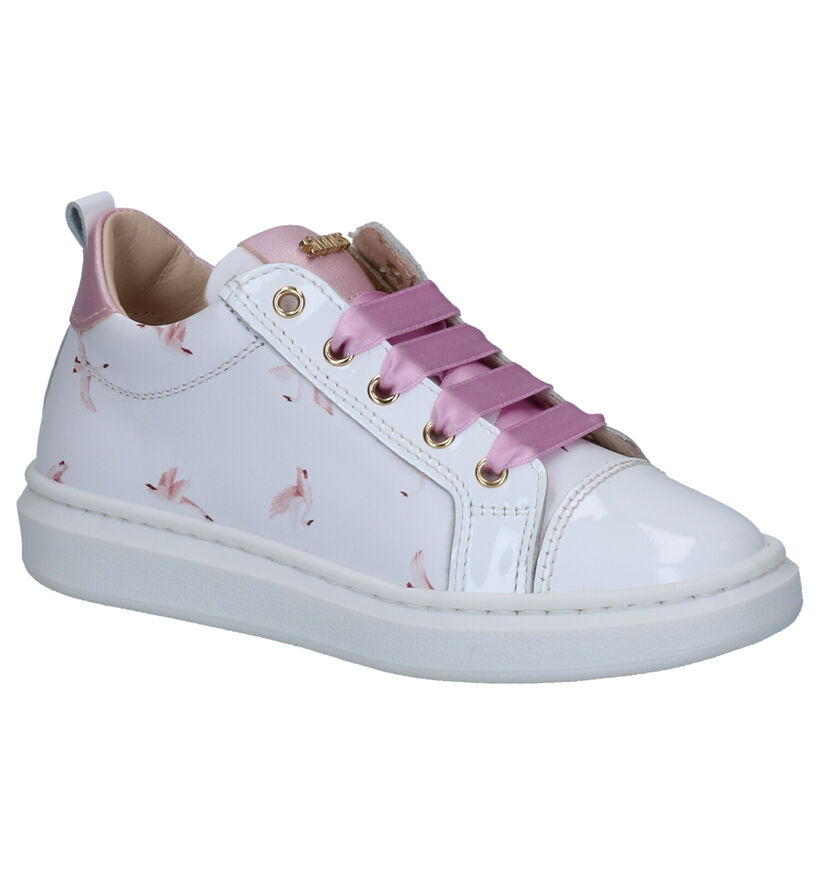 STONES and BONES Realt Chaussures à Lacets en Rose en cuir (267256)