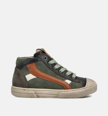 STONES and BONES High Sneakers Cognac/Groen