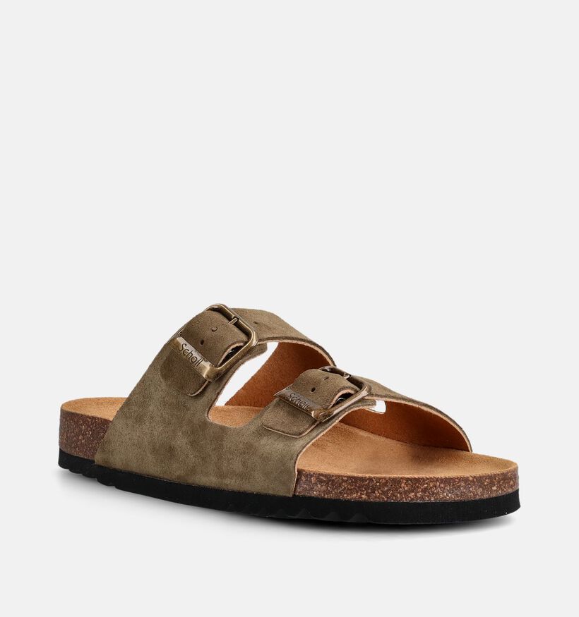 Scholl Julien Nu-pieds en Vert kaki pour hommes (369903)