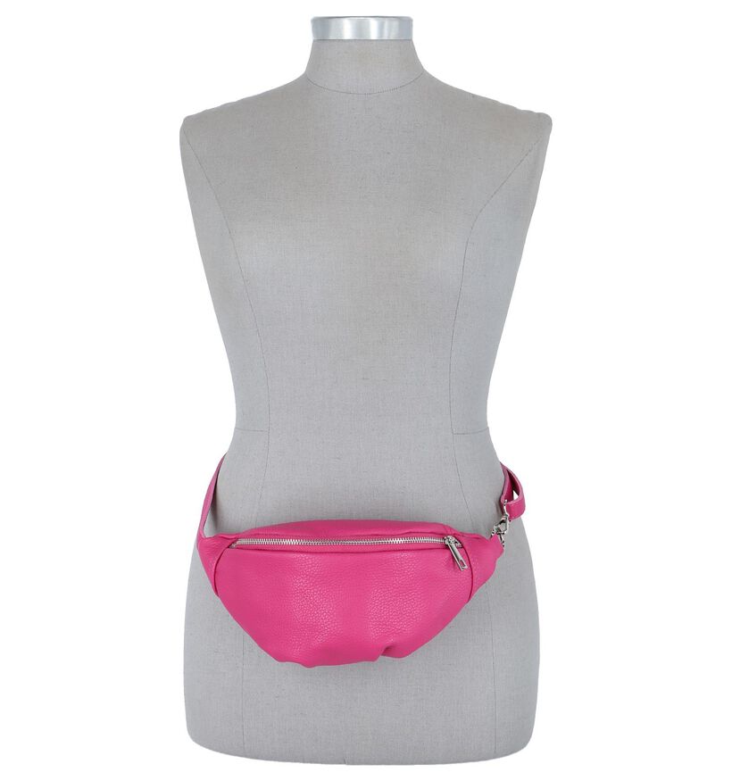 Dolce C. Sac banane en Rose fuchsia en cuir (235011)