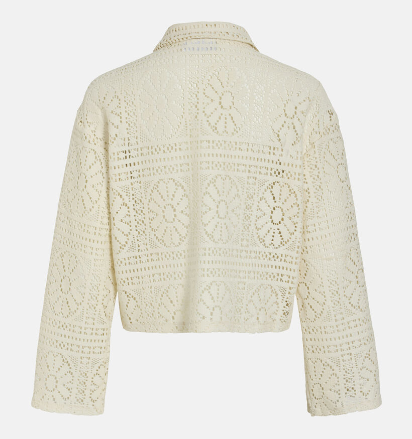 Vila Merinda Crochet Beige Cardigan voor dames (357191)