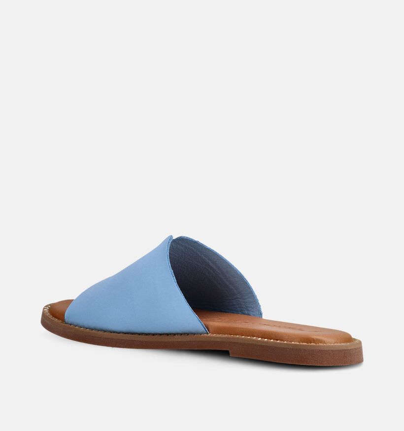 Tamaris Lichtblauwe Platte Slippers voor dames (371791)