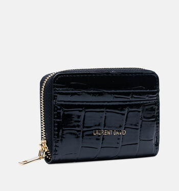 Laurent David Portemonnees Zwart/Bordeaux/Groen