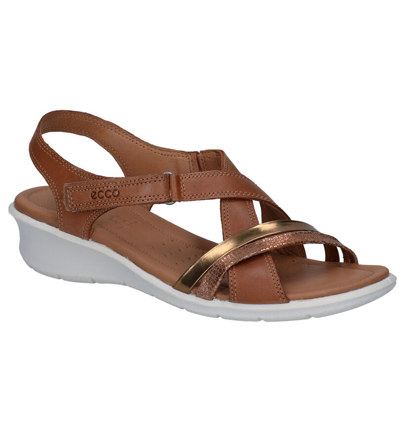 ECCO Felicia Cognac Sandalen in leer (287319)