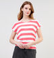Vero Moda Wide Stripe Rood T-shirt voor dames (345593)