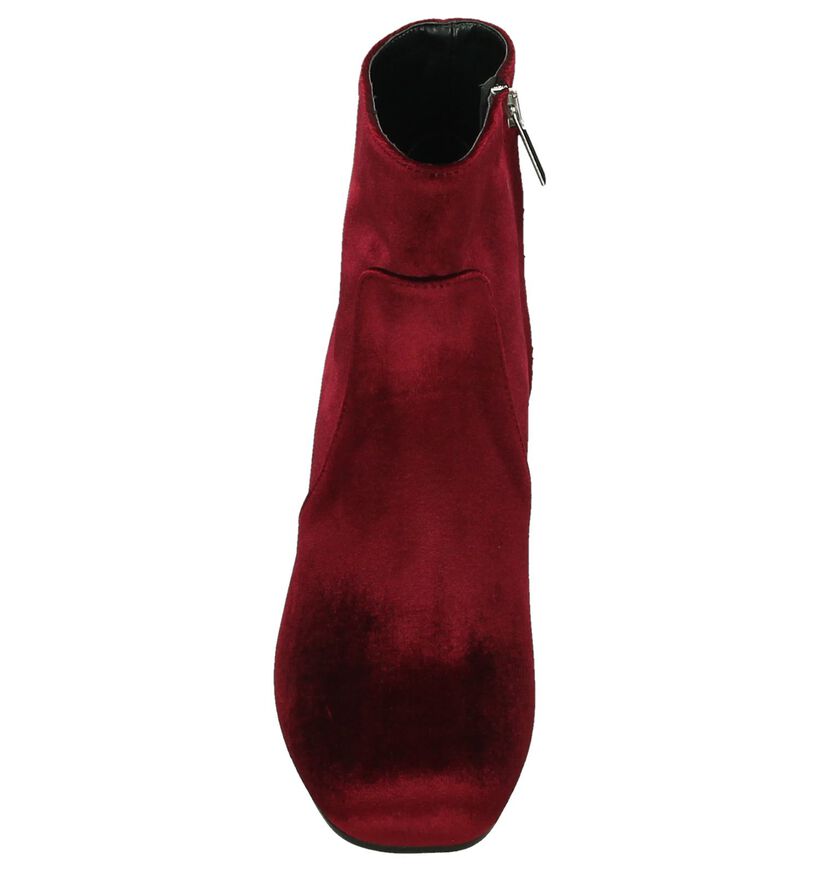 Les Autres Bordeaux Enkellaarzen Velours in velours (197011)