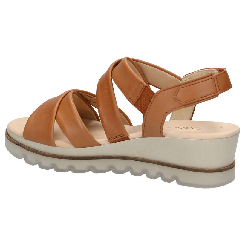 Gabor Best Fitting Cognac Sandalen in leer (271742)