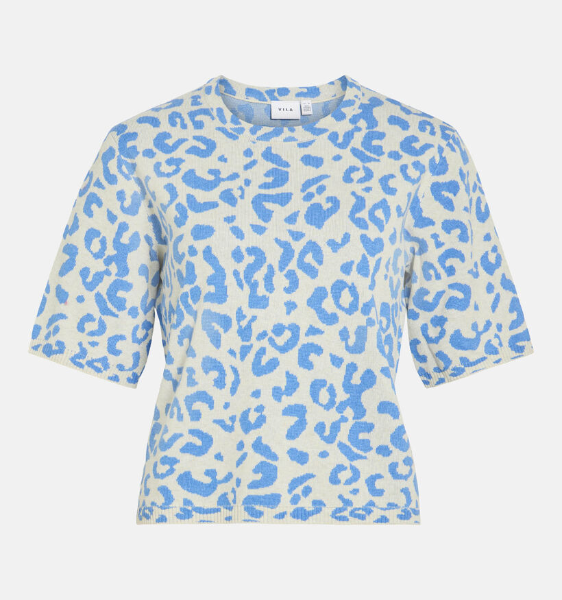 Vila Mayas Blauwe Pull met Korte Mouwen voor dames (368081)