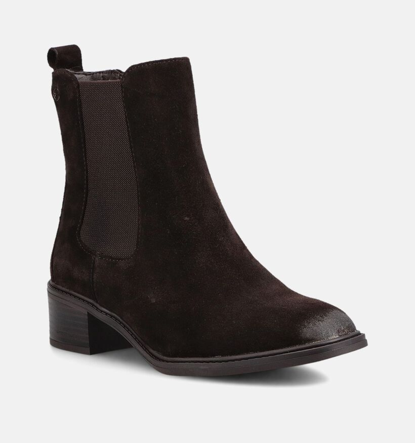 Tamaris Comfort Bottines en Brun fonc&eacute; pour femmes (376351) - pour semelles orthop&eacute;diques