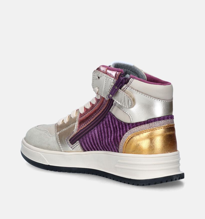 Milo & Mila Beige Hoge sneakers voor meisjes (348108) - geschikt voor steunzolen