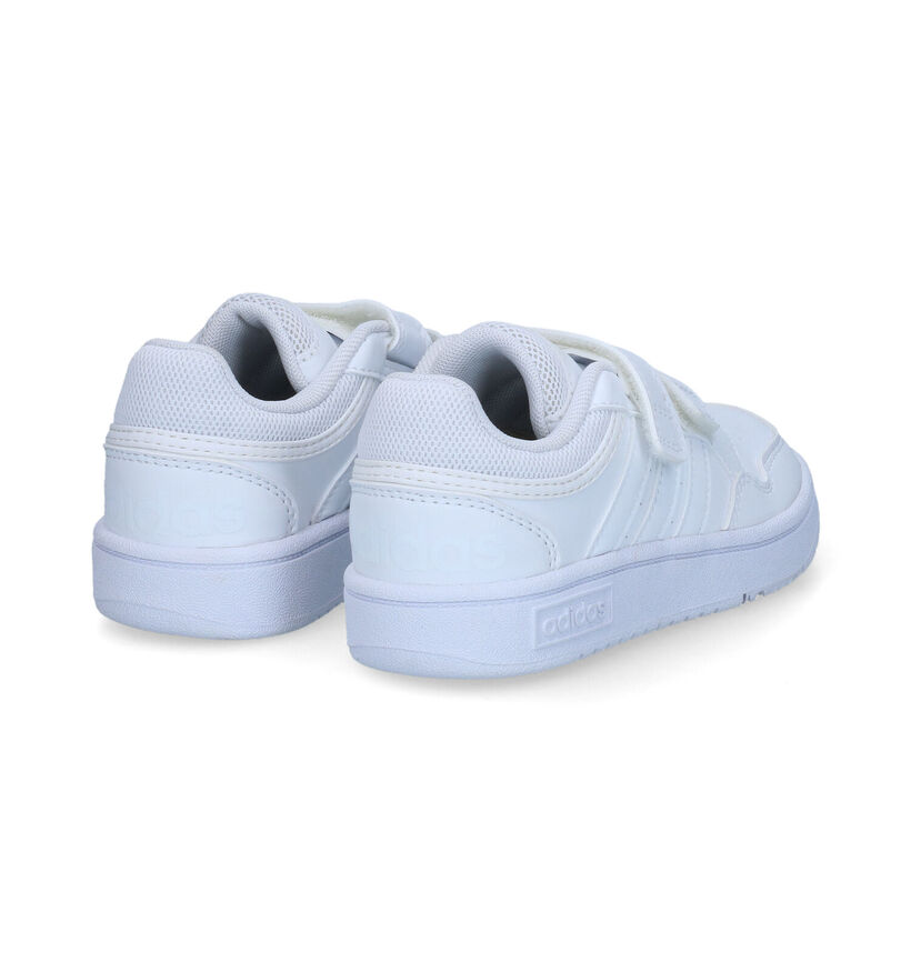 adidas Hoops 3.0 Baskets en Blanc pour garçons (318803) - pour semelles orthopédiques