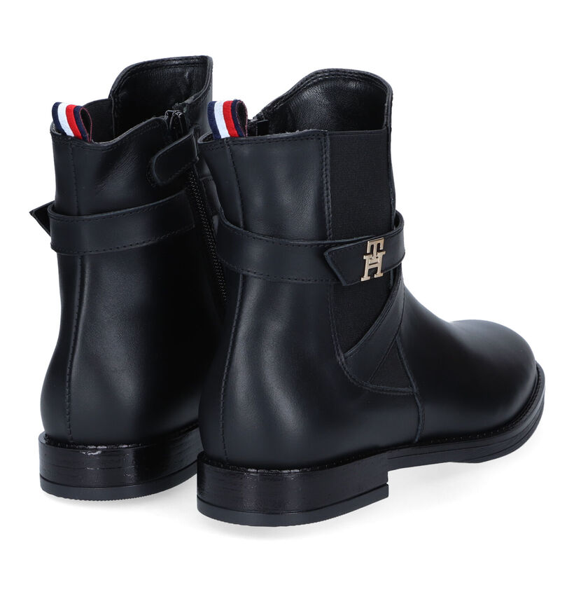 Tommy Hilfiger Bottes courtes en Noir en cuir (314489)