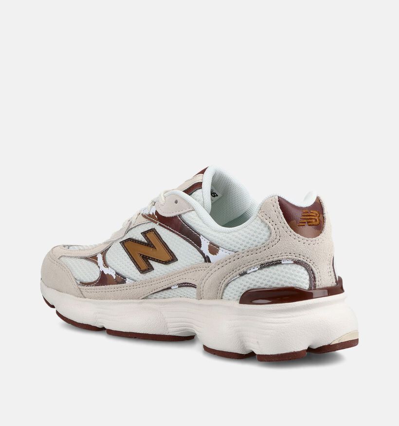 New Balance 603 Baskets Cow Print Detail en Blanc/Beige pour femmes (377223) - pour semelles orthop&eacute;diques