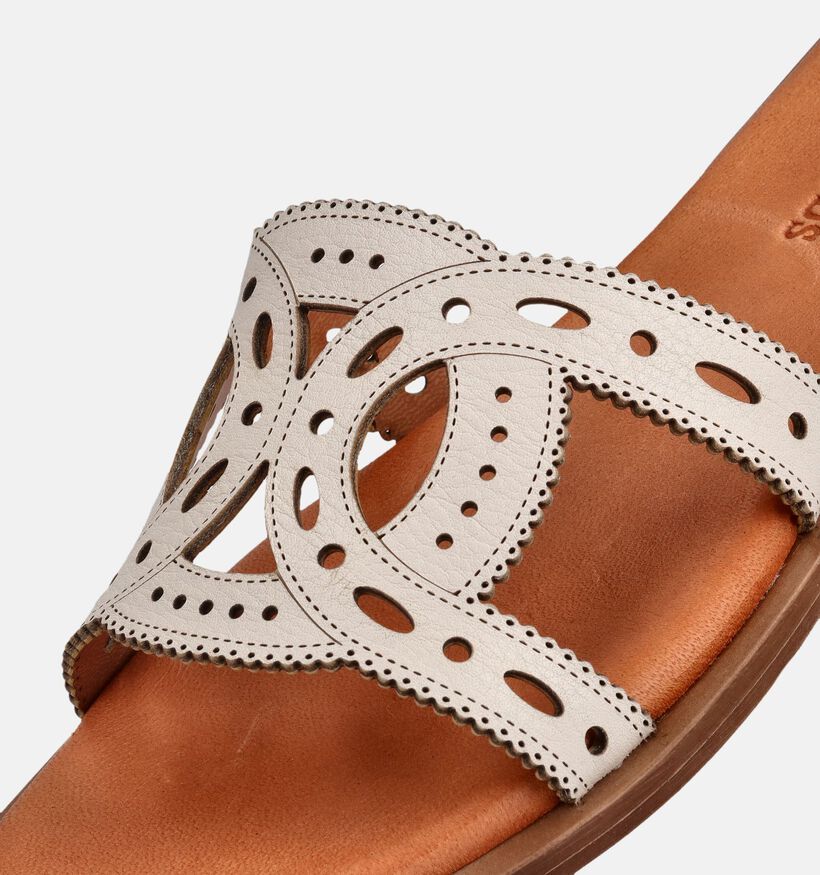 River Woods Catleen Nu-pieds plates en &Eacute;cru pour femmes (373091)