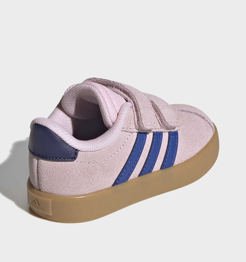 adidas VL Court 3.0 Roze/Blauwe Sneakers voor meisjes (372832) - geschikt voor steunzolen