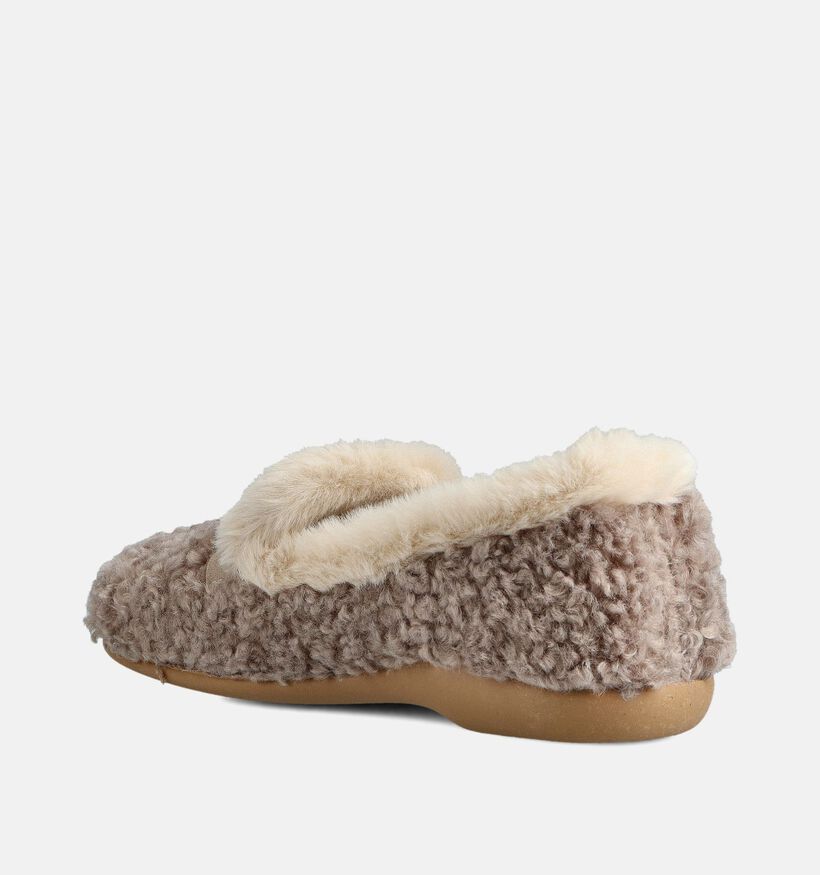 Alberola Taupe Teddy Pantoffels voor dames (375962)