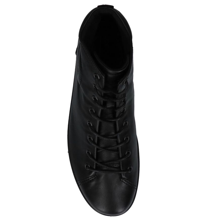 ECCO Soft 2.0 Bottines à Lacets en Noir en cuir (280977)