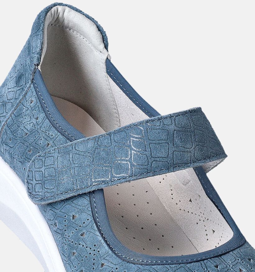 G-Comfort Blauwe Comfortschoenen met Band voor dames (357727) - geschikt voor steunzolen