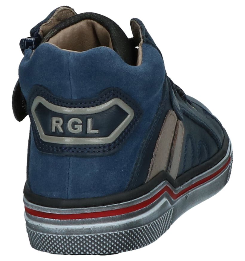 Romagnoli Donkerblauwe Boots met Rits & Veters in leer (232247)
