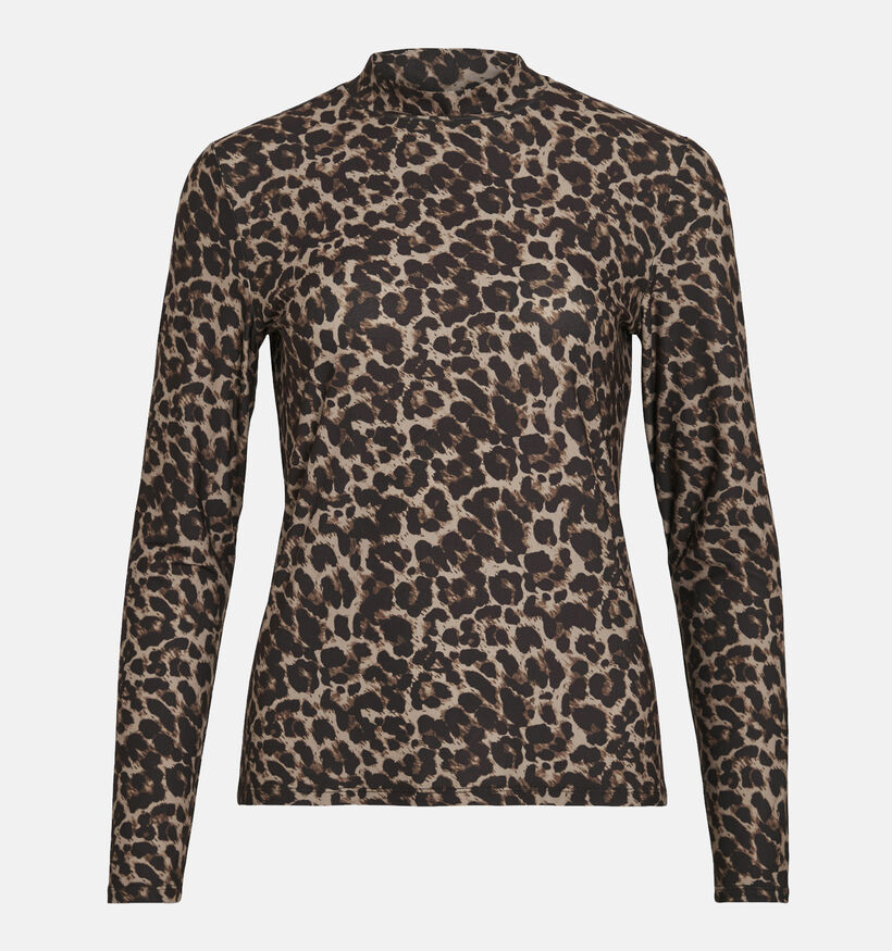 Vila Leoa Bruine T-shirt Leopard voor dames (364073)