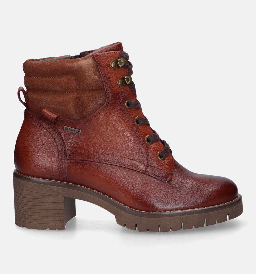 Tamaris Comfort Cognac Veterboots voor dames (333090) - geschikt voor steunzolen