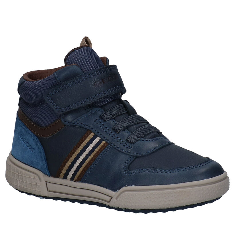 Geox Poseido Blauwe Hoge Schoenen in leer (278310)