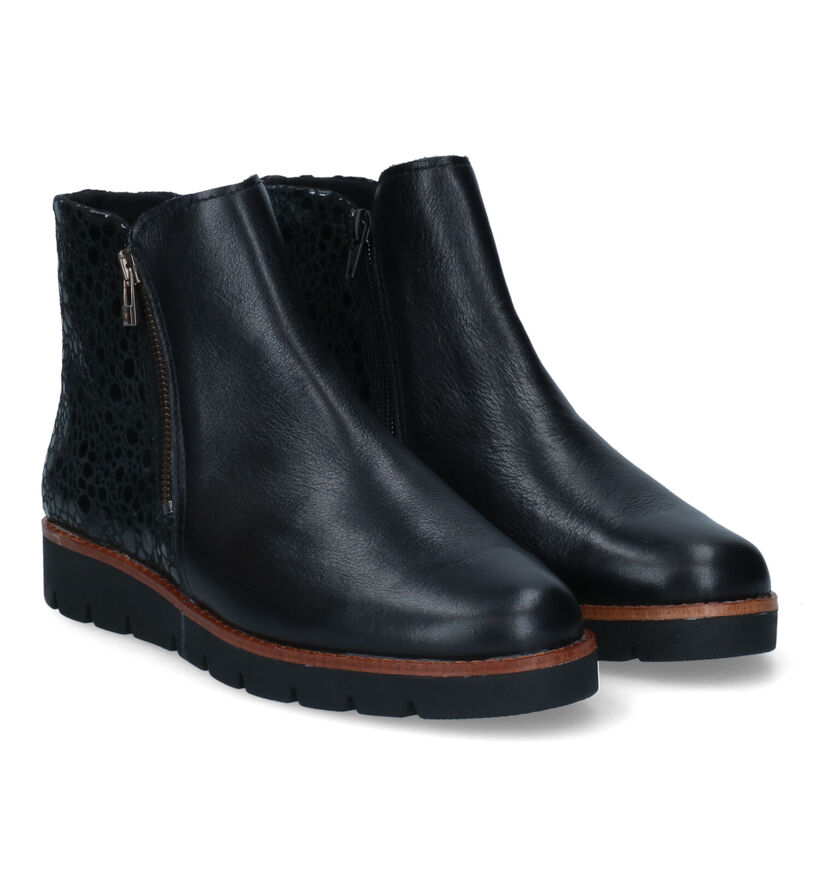 Solemade Zoe 58 Zwarte Enkellaarzen voor dames (331666) - geschikt voor steunzolen