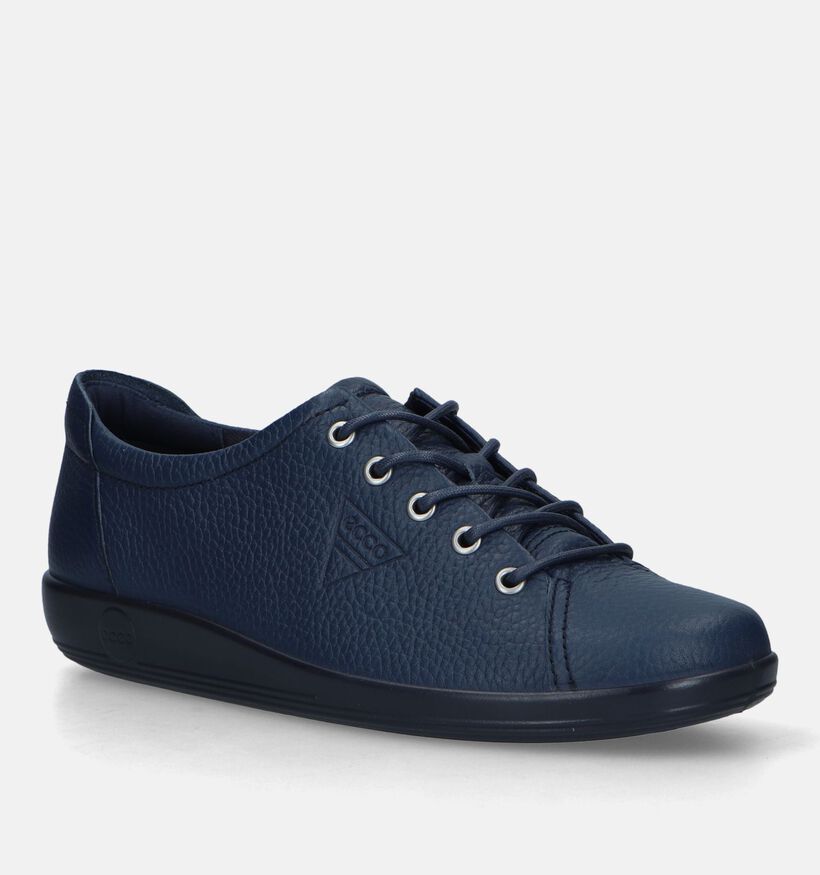 Ecco Soft 2.0 Chaussures à Lacets en Noir pour femmes (270019) - pour semelles orthopédiques