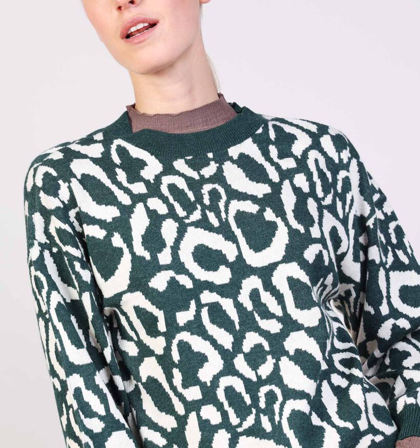 Vila Tip Jacquard Groene Trui Vila Tip Jacquard Groene Trui voor dames (364100)