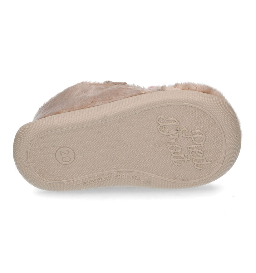 Milo & Mila Beige Hoge pantoffels voor meisjes (348620)
