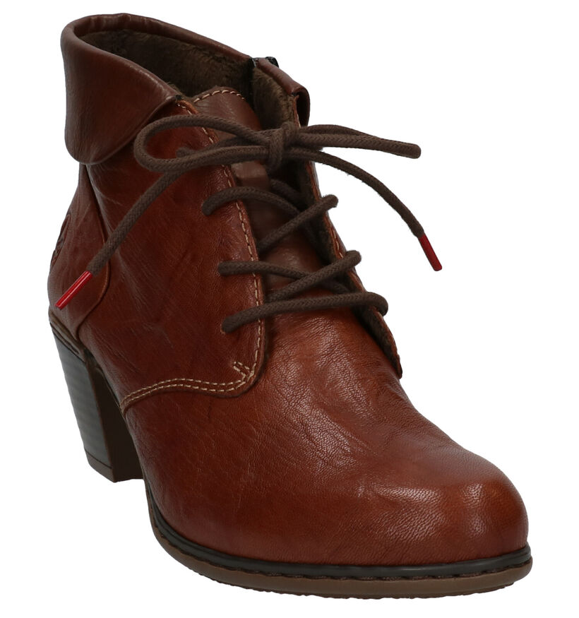 Rieker Bottines à lacets en Cognac pour femmes (344405)