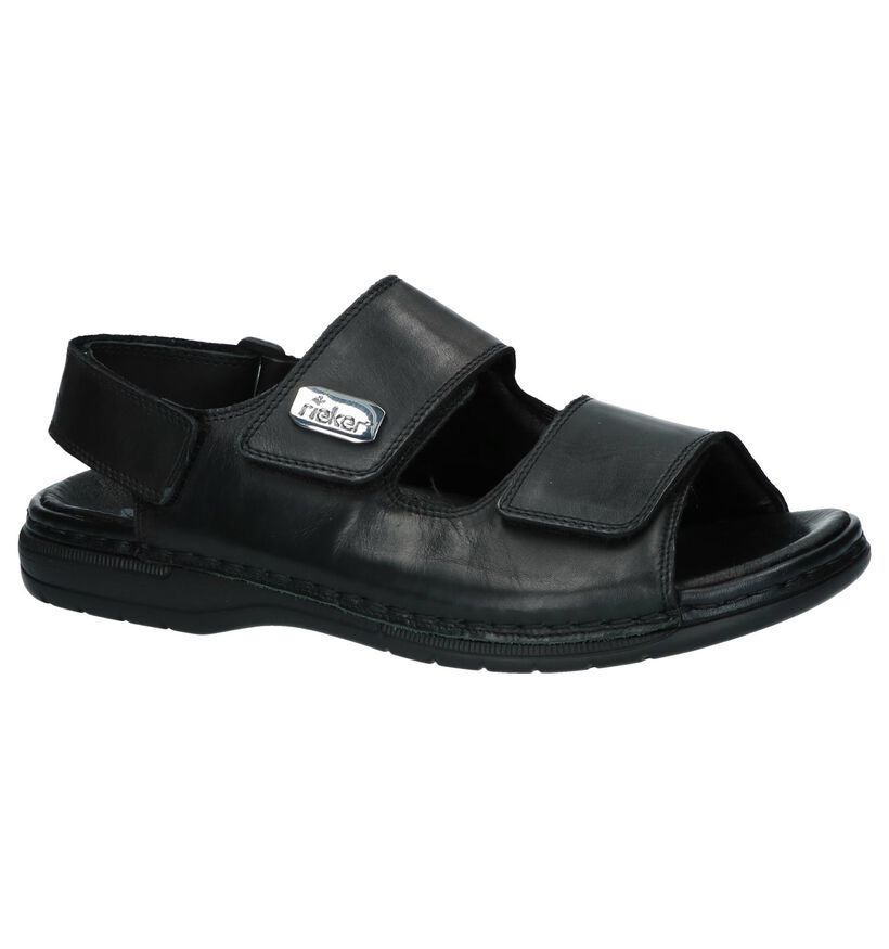 Rieker Zwarte Sandalen in leer (308618)