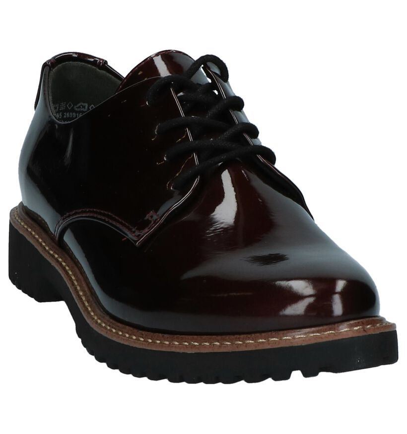 Marco Tozzi Chaussures à lacets en Bordeaux en simili cuir (226304)
