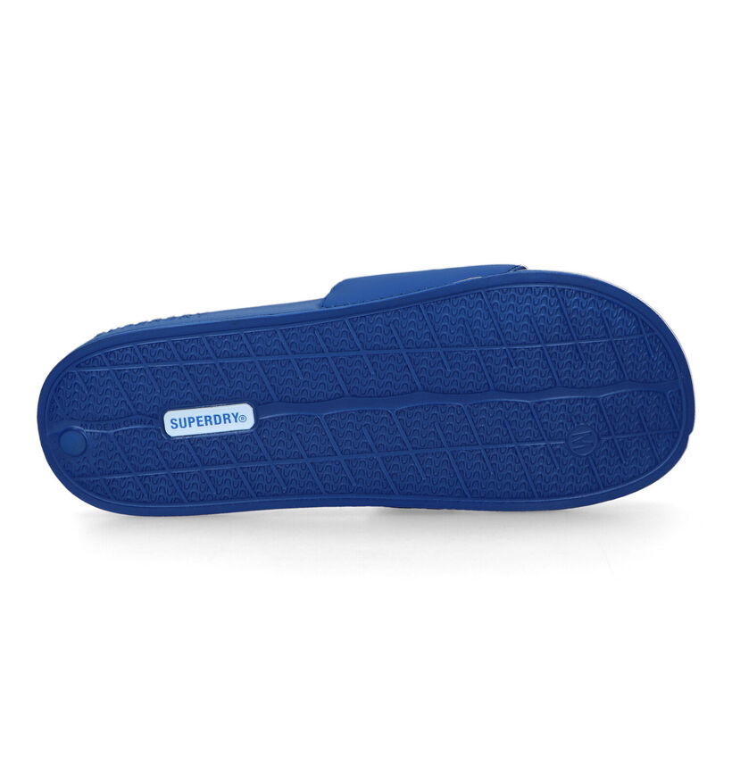 Superdry Code Core Vegan Blauwe Badslippers in kunststof (326925)